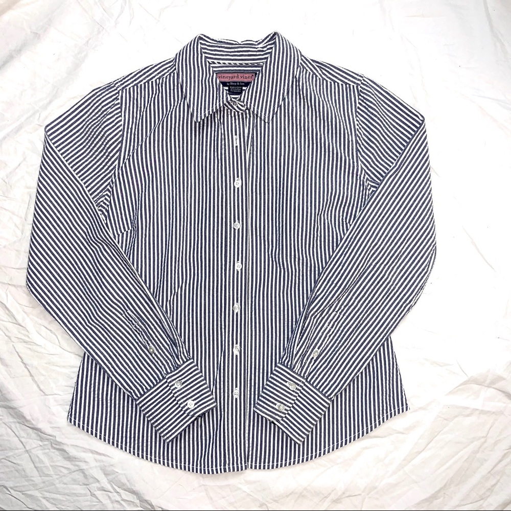 Vineyard Vines striped button front shirt